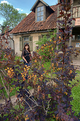 Image showing Beauty girl in garden.