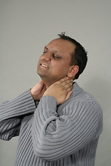 Image showing tired and neck massage