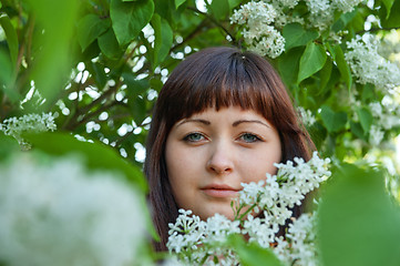 Image showing Beauty girl in lilac.