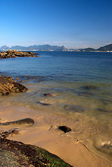 Image showing Crystalline desert beach in Niteroi, Rio de Janeiro, Brazil