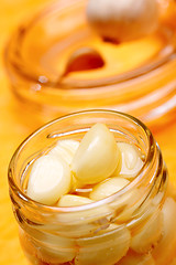 Image showing Garlic in jar