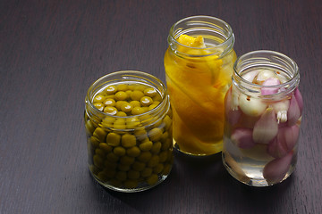 Image showing Jars with preserved food