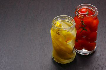 Image showing Jars with preserved food