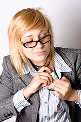 Image showing businesswoman with money