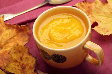 Image showing Cream of pumpkin soup