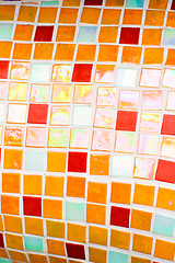 Image showing small orange tiles texture