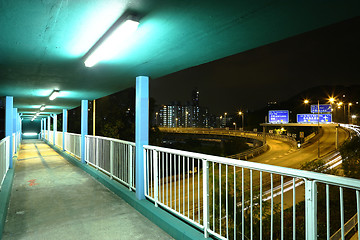 Image showing footbridge at night