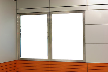 Image showing blank billboard indoor