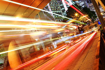 Image showing traffic in downtown in hong kong 