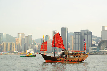 Image showing tourist junk in Hong Kong