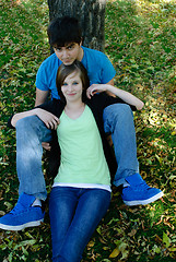 Image showing Teenage Couple Resting