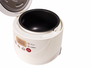 Image showing Opened rice cooking machine