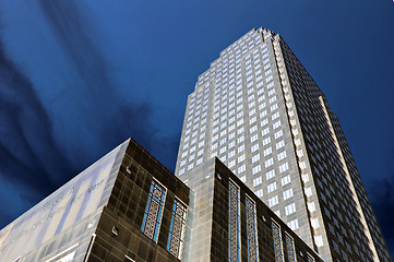 Image showing Sunlit office block