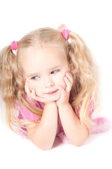 Image showing Little cute girl in studio