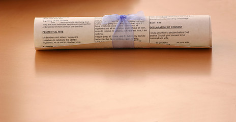 Image showing wedding scroll