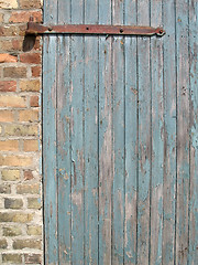 Image showing Weathered wooden door