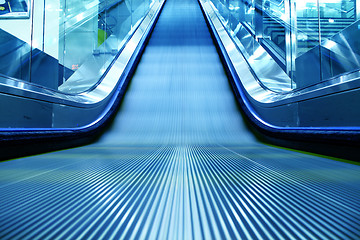 Image showing escalator of the subway station 