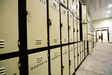 Image showing School Hallway with Student Lockers 