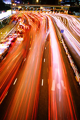 Image showing hong kong traffic night