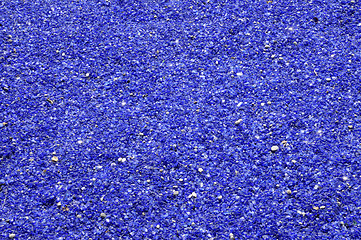 Image showing Blue glass pebbles