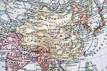 Image showing Ancient map of China