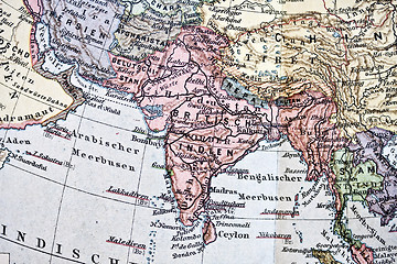 Image showing Ancient map of India 