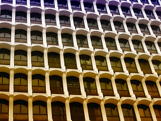 Image showing skyscraper windows background in Hong Kong 