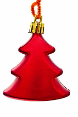 Image showing Red tree -Christmas decorations