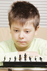 Image showing Boy and chess