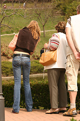 Image showing family from behind