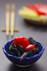 Image showing Still life with piece of sweet pepper