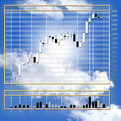 Image showing datasheet currency tender upon finance market