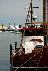 Image showing Fisher boat at Helsinki waterfront