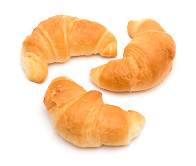 Image showing Three croissants