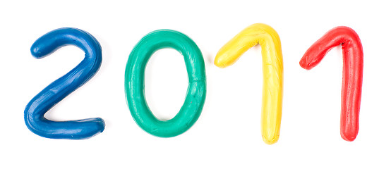 Image showing Plasticine new year