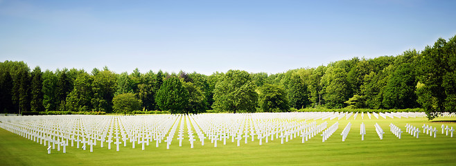 Image showing The American WW2 cemetery at Ardennes