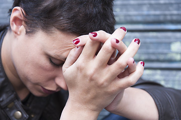 Image showing depressed young woman