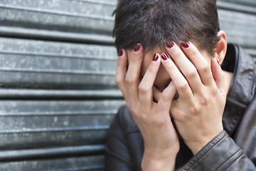 Image showing worried girl