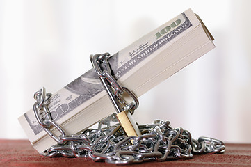 Image showing padlock with dollars