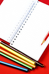 Image showing Pencil and agenda