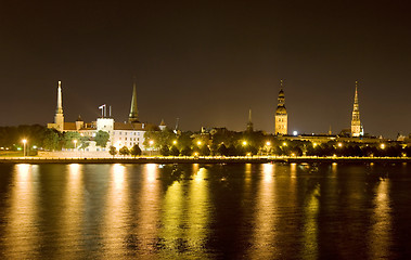 Image showing Riga at night