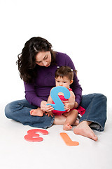 Image showing Baby learning to count 