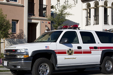 Image showing White Fire Truck