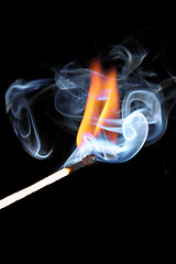 Image showing Burning match