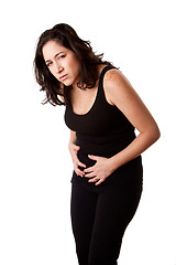 Image showing Woman with stomach pain