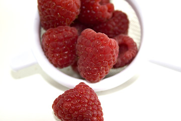 Image showing Red Raspberries