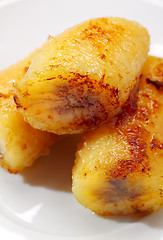 Image showing Baked caramelized bananas