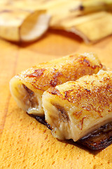 Image showing Baked caramelized bananas