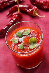 Image showing Spicy tomato soup