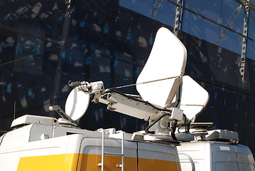 Image showing Mobile satellite dish